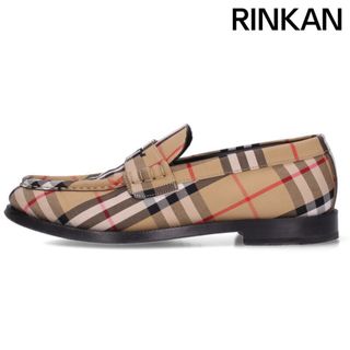BURBERRY - バーバリー ローファー チェック キャンバス モカシン