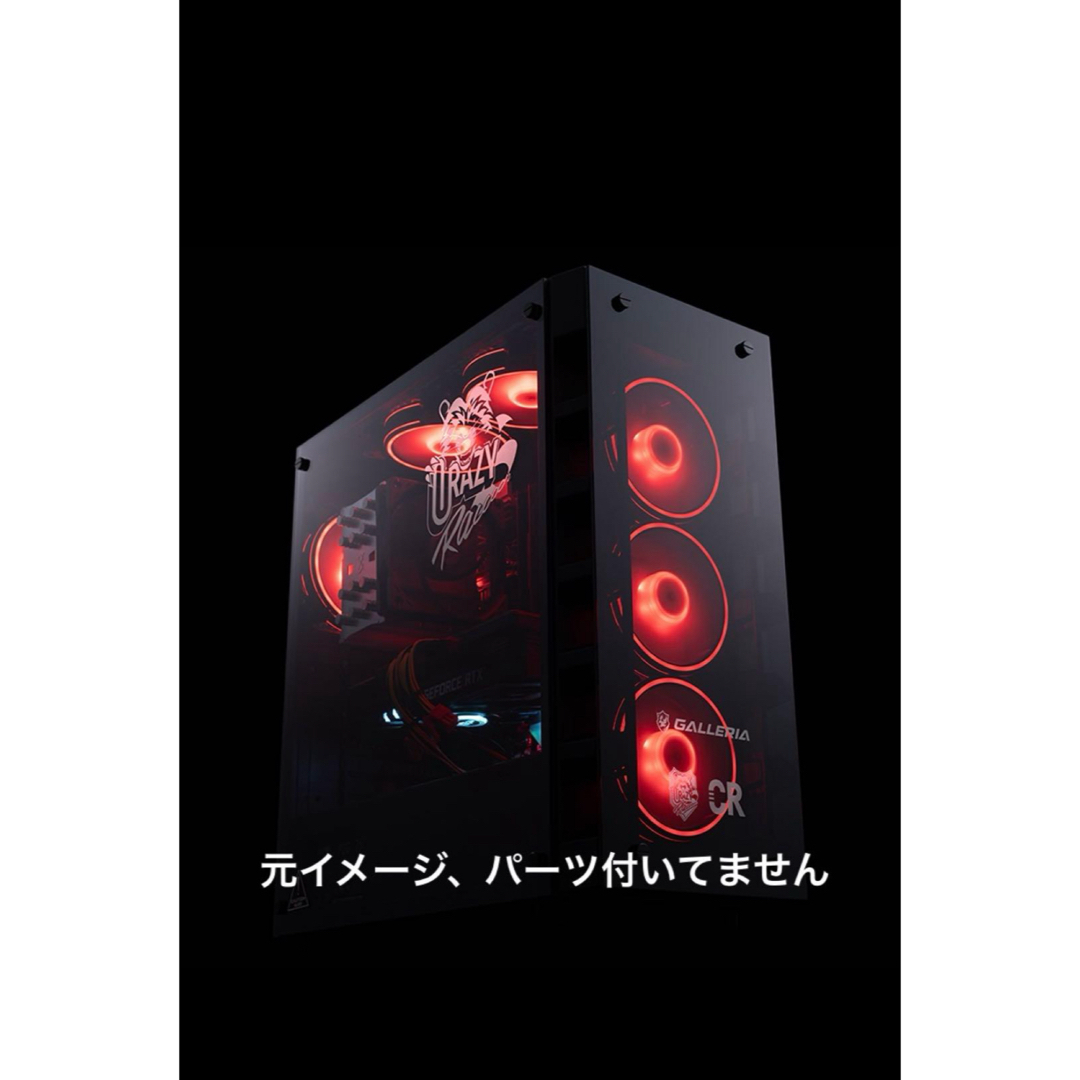 現状品ガレリアCrazy Raccoon コラボゲーミングPC透明ガラスケース
