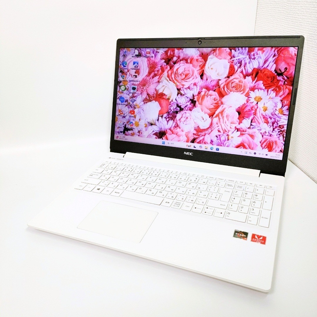 Ryzen7✨️NEC/windows11/SSD/カメラ付き白ノートパソコン