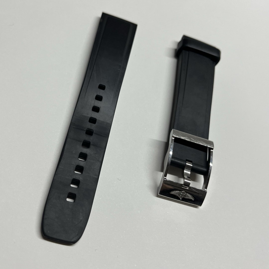 ブライトリング 皮ベルト＋尾錠 20-18 黒 ブライトリング レザーベルト