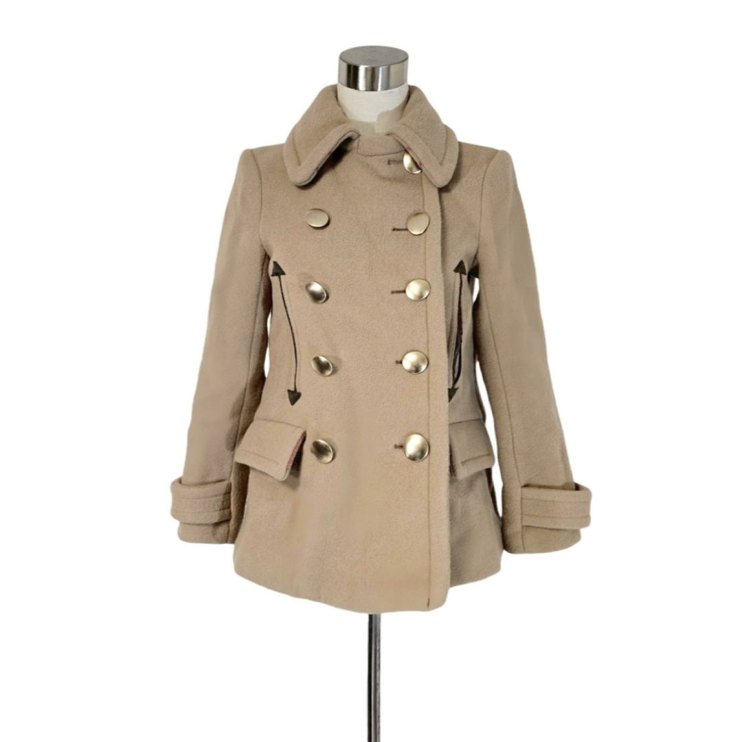 sacai luck - sacai ミルクキャラメル色ショート丈ダッフルコートの