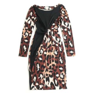 DIANE von FURSTENBERG（レオパード ・ ひざ丈ワンピース）のフリマ