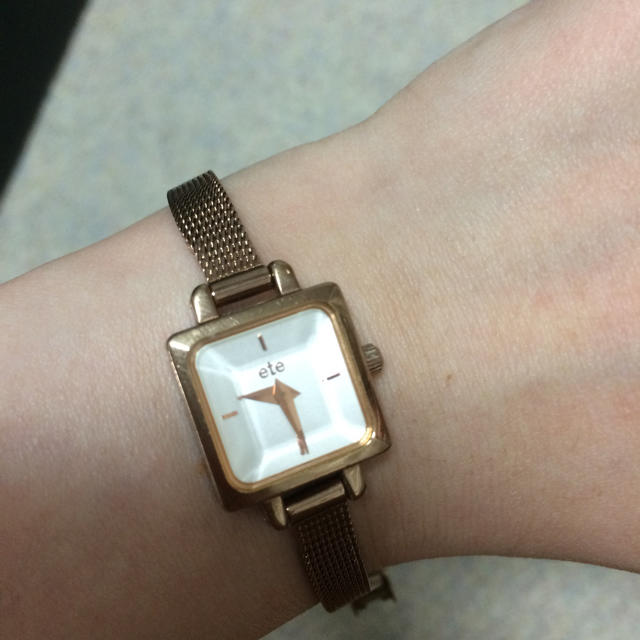 ete ete腕時計 ゴールド メッシュバンド 腕時計 ete 腕時計 ソーラー