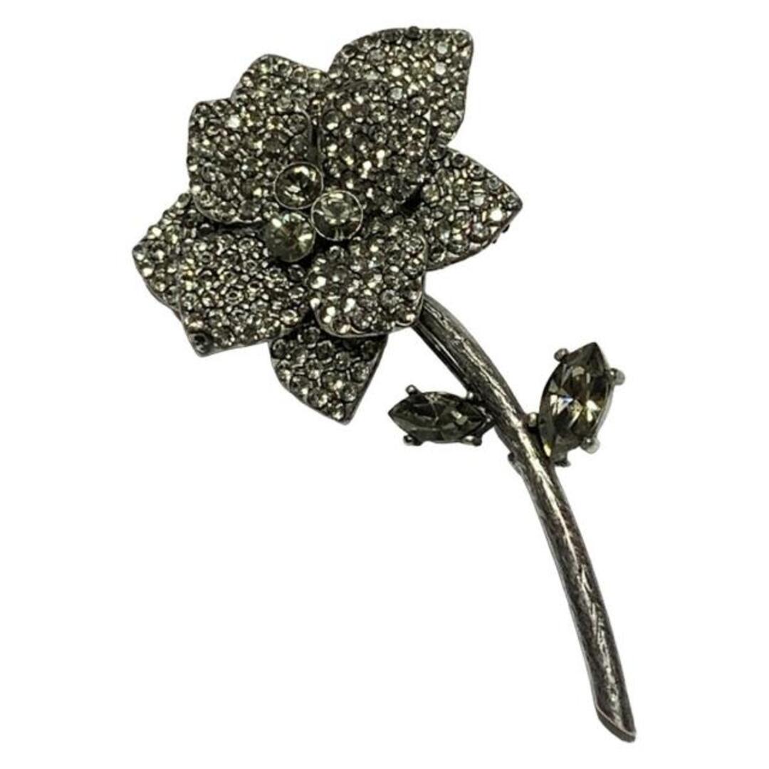 FOXEY - FOXEY(フォクシー) ブローチ - クリア×シルバー フラワー(花