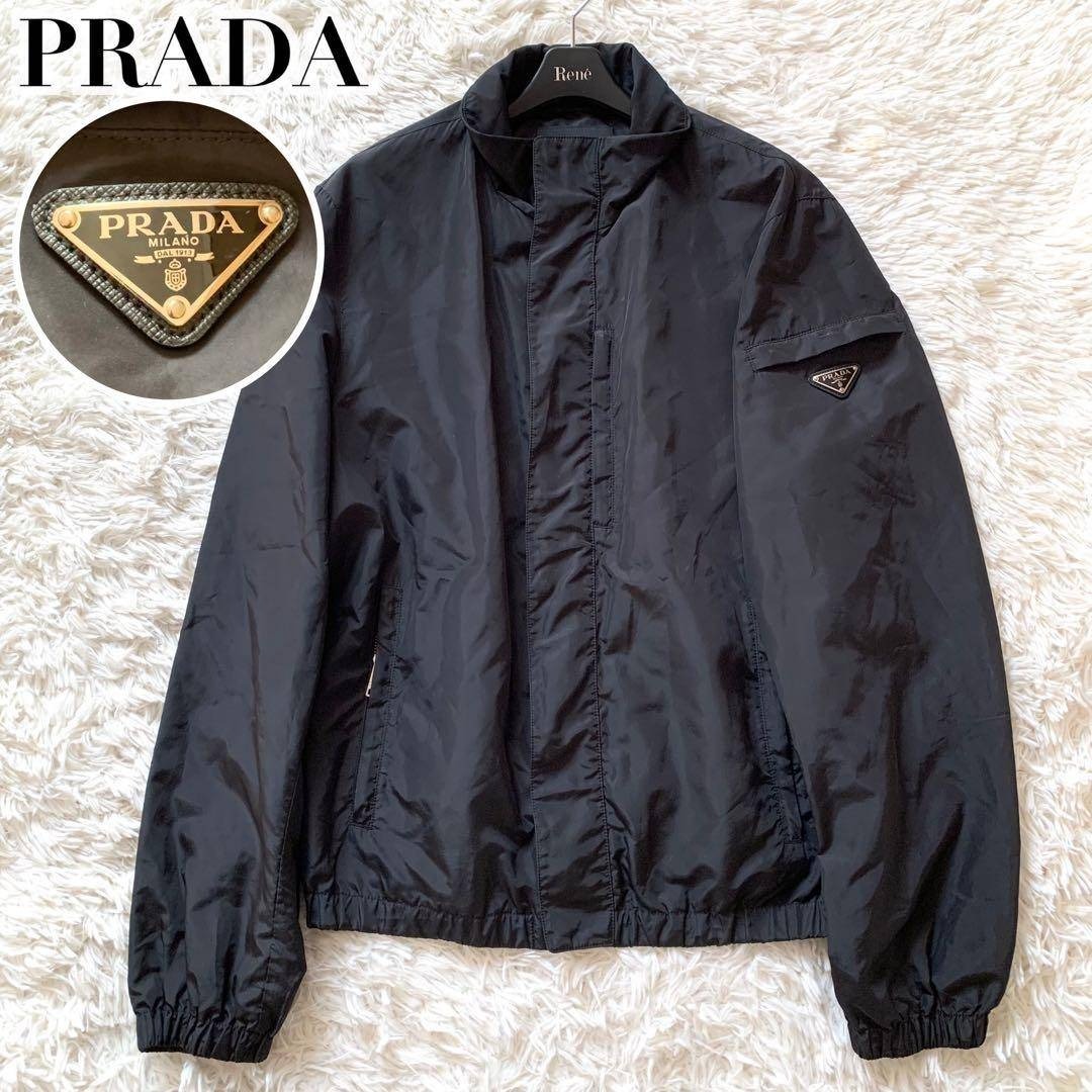 PRADA - 極美品✨プラダ 2022 ジャケット ナイロン 三角ロゴ 黒
