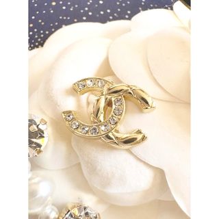CHANEL - 極美品 CHANEL シャネル ブローチ ラインストーン ゴールド