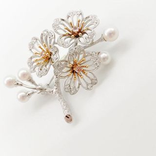 MIKIMOTO - 【ご専用 超美品】ミキモトパールブローチシルバーの通販