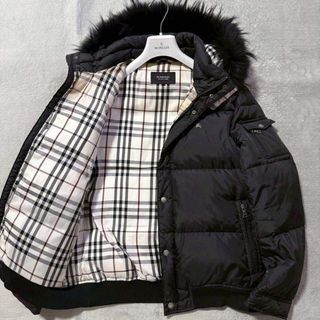 BURBERRY BLACK LABEL - 美品 バーバリー シルバーフォックス付