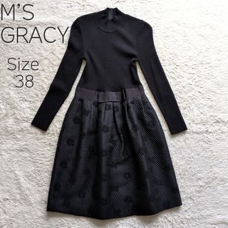 M'S GRACY - エムズグレイシー40 美品カタログ表紙カメリアワンピース