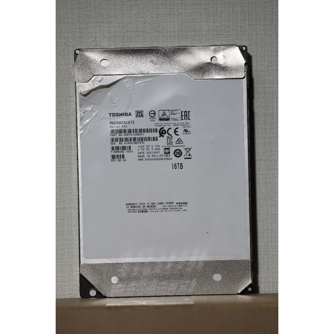 東芝 - 【ジャンク】東芝 MG08ACA16TE 16TB 認識不可の通販 by