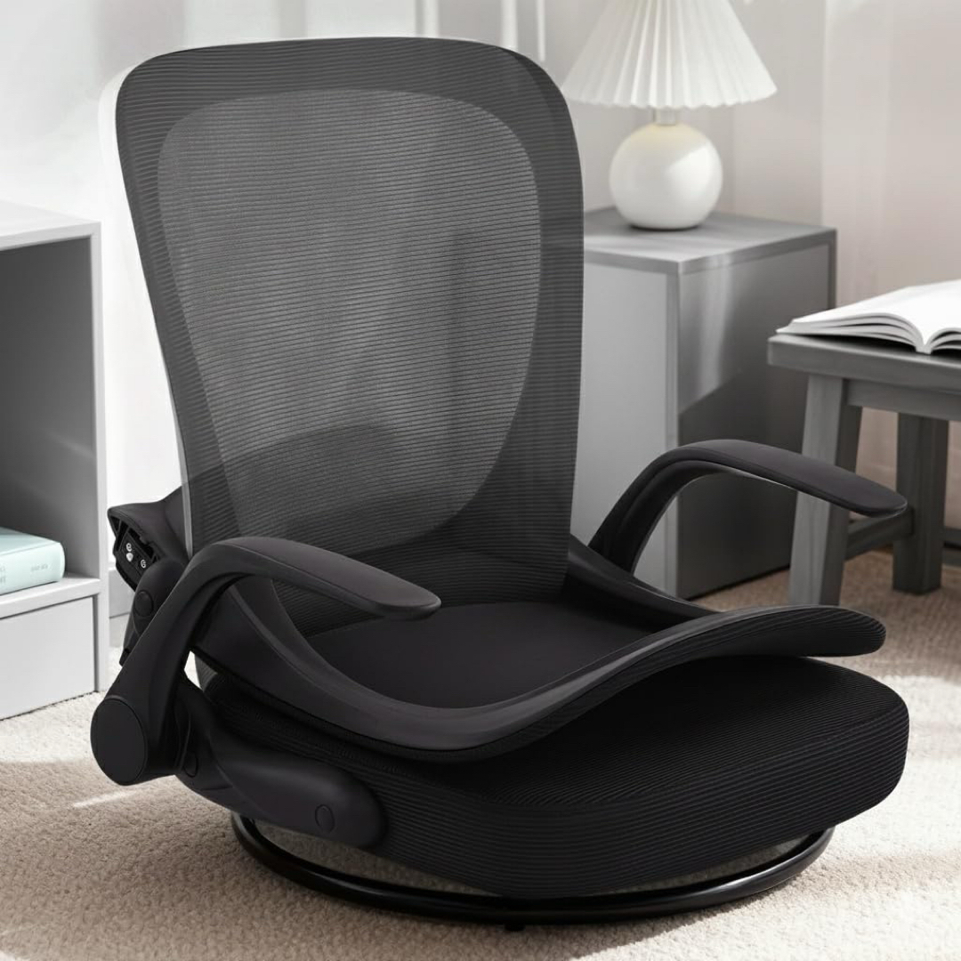 座椅子 折りたたみ 組立不要 360°回転 ゲーミング座椅子 腰が痛くない