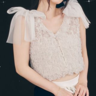 SNIDEL - スナイデル 21SS バックデザインフリルブラウス ノースリーブ