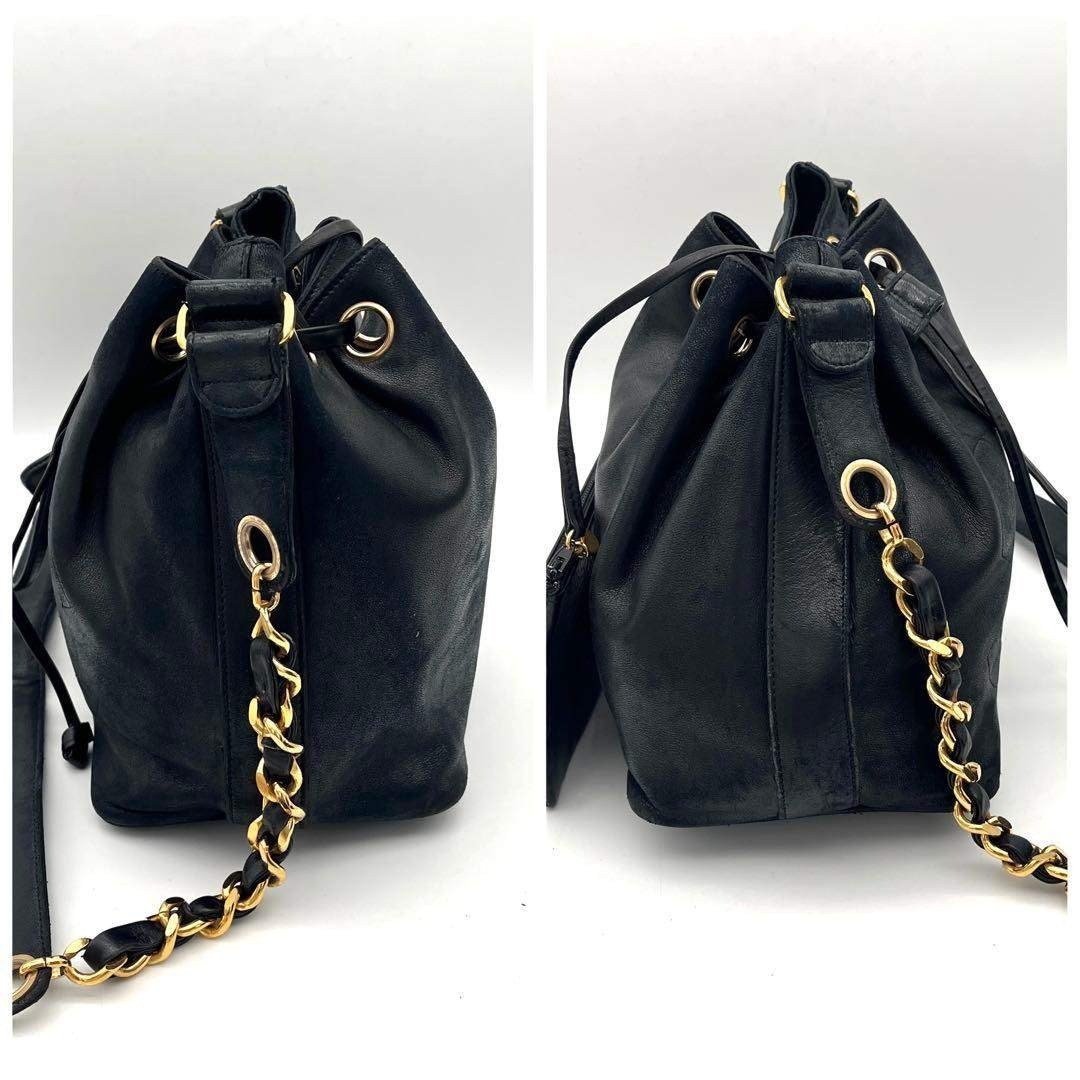 CHANEL - シャネル ラムスキン 巾着 ハンドバッグ ショルダーバッグ