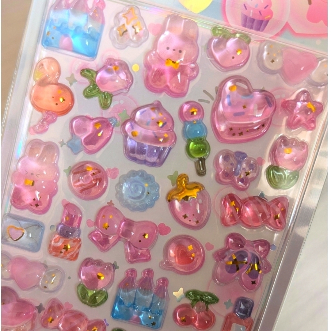 24時間以内発送】キラキラ うるちゅるポップシール ボンボンドロップ