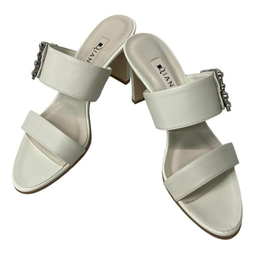 DIANA - DIANA(ダイアナ) ミュール L レディース美品 - 白 ビジュー