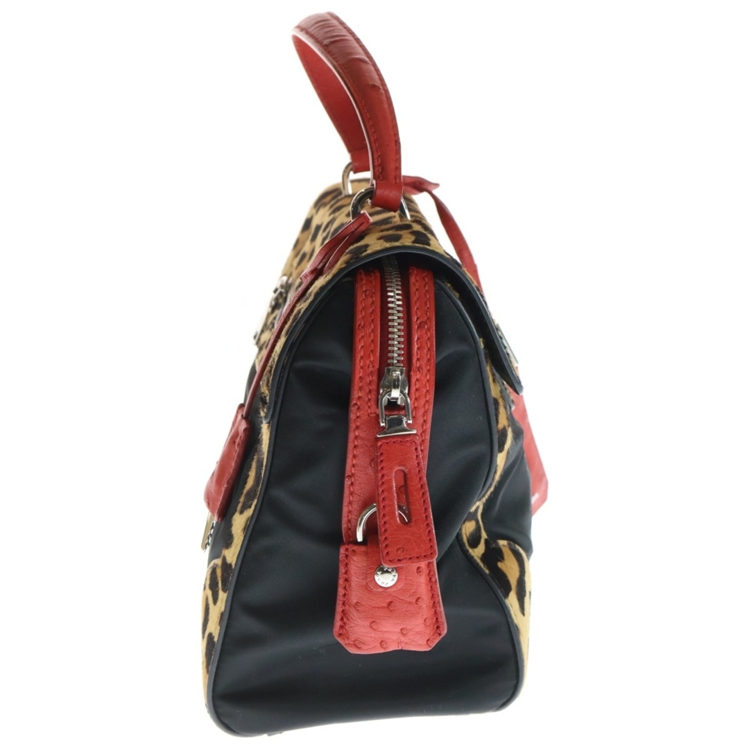 PRADA - PRADA プラダ レオパード柄 ハラコ コンビレザー ナイロン