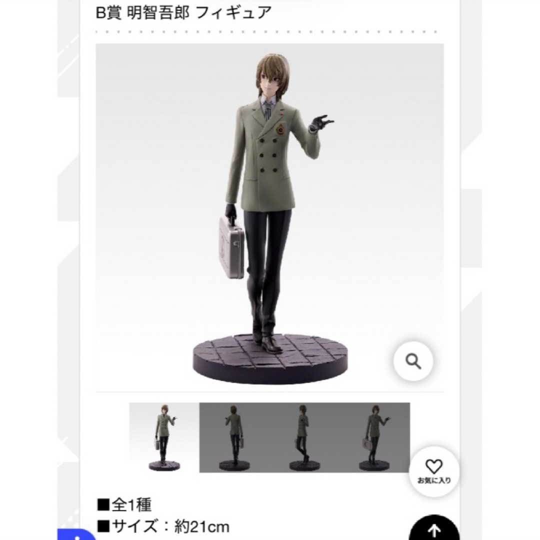 B賞 明智吾郎 フィギュア ペルソナ5 ザ・ロイヤル P5R 一番くじ 匿名