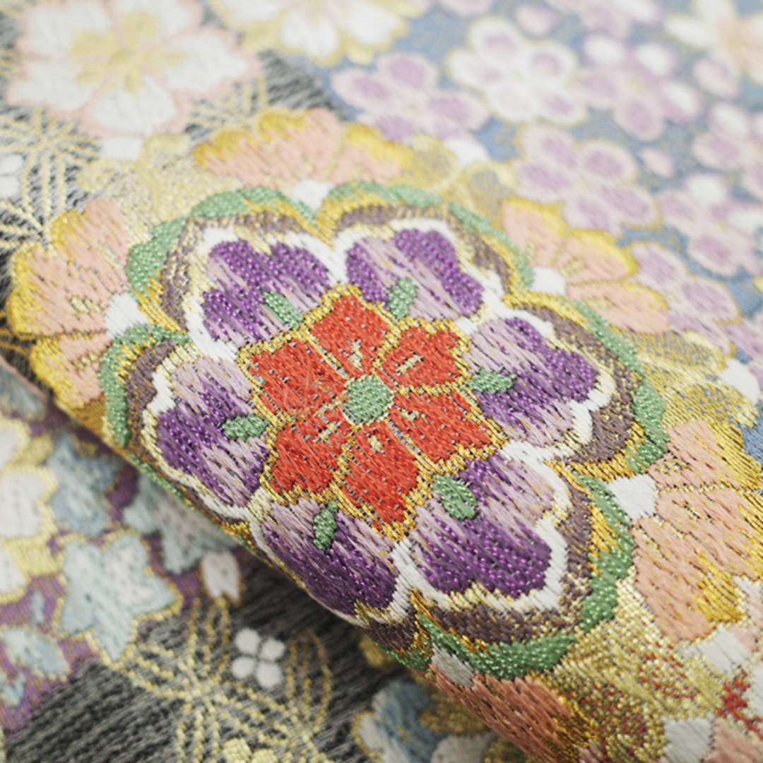 袋帯 フォーマル リサイクル 正絹 桂由美 ブランド 落款 西陣 金銀糸