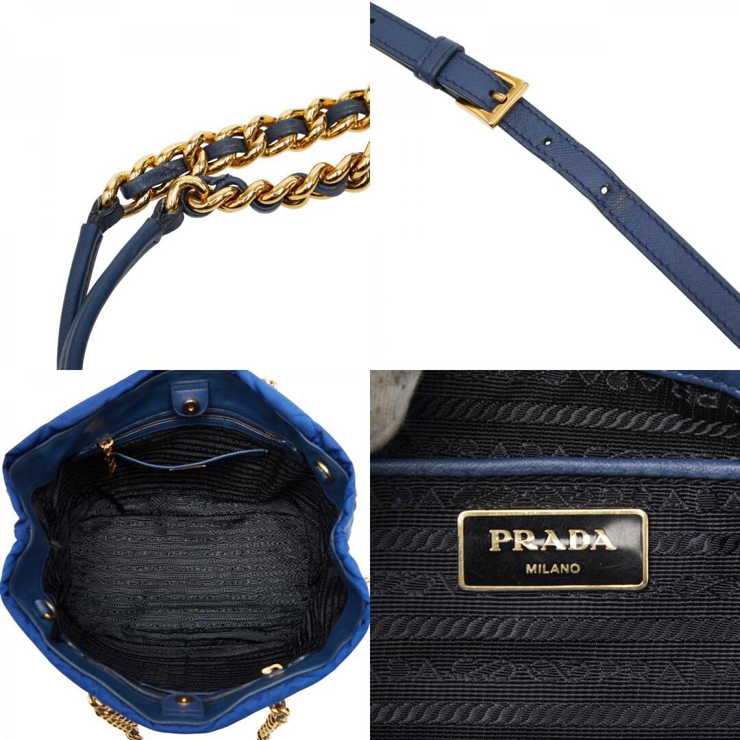 PRADA - プラダ 三角ロゴプレート キルティング チェーン ショルダー