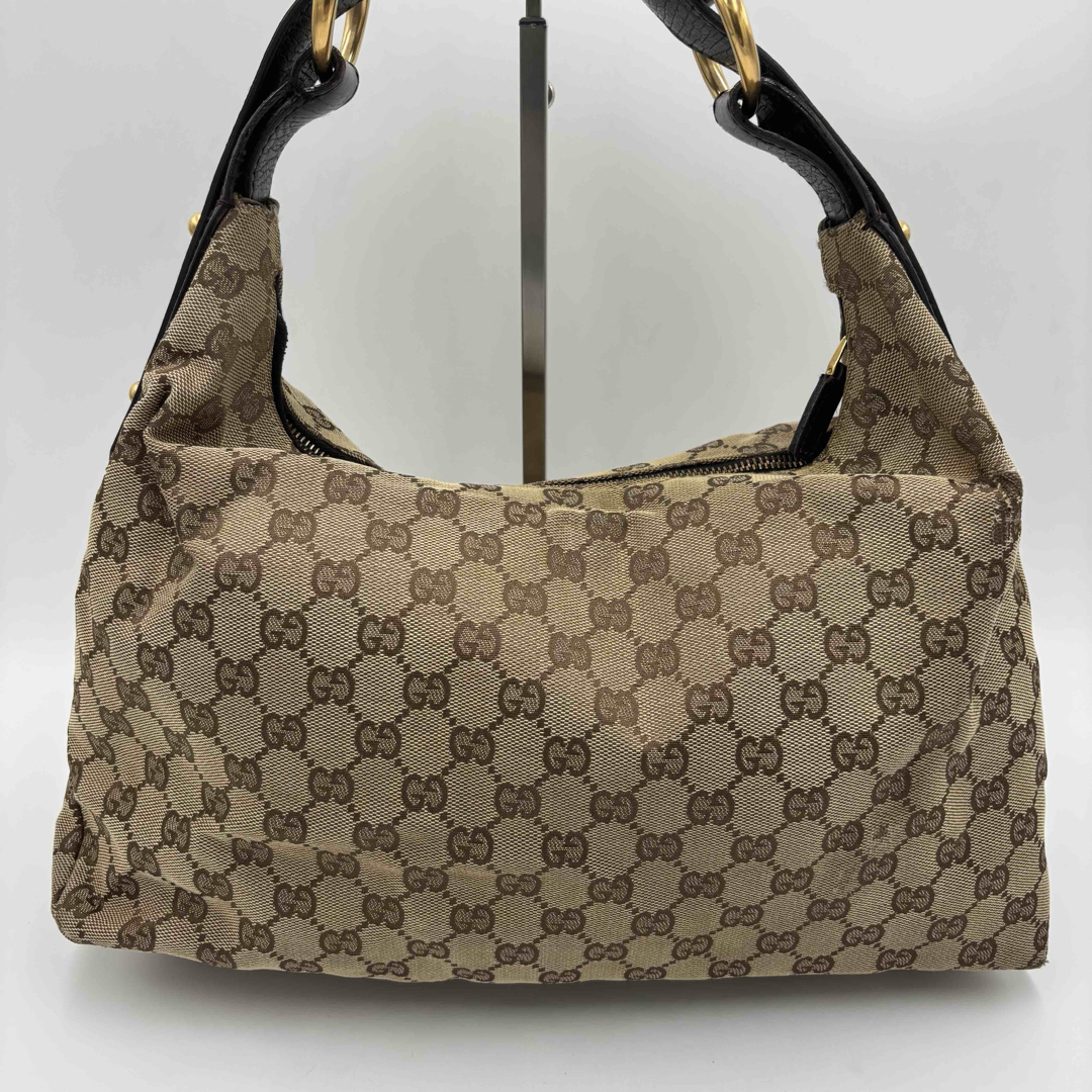 GUCCI - GUCCI グッチ ホースビット GGキャンバス× レザー ワン