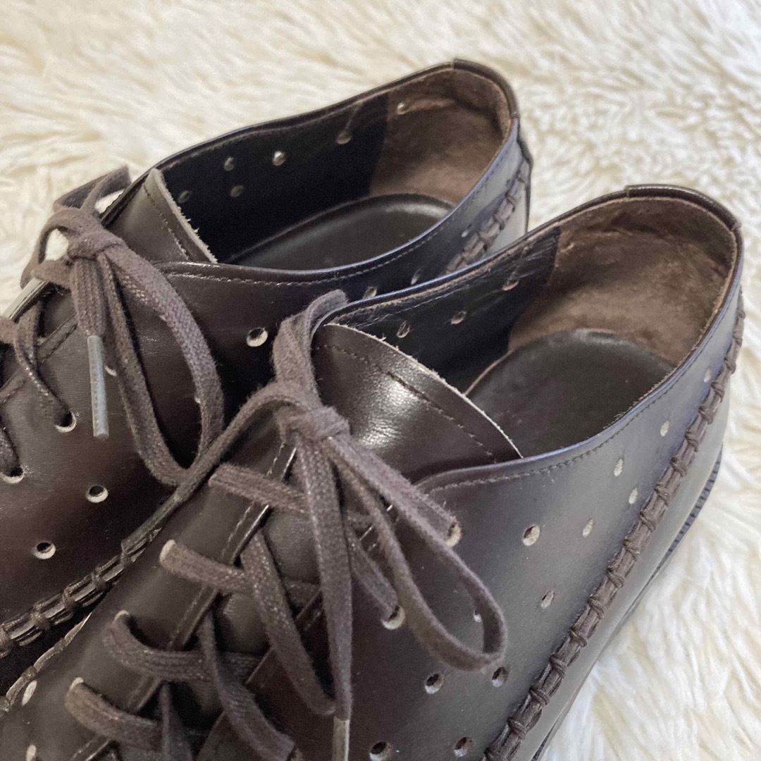 イッセイミヤケ ACCESSORY ドレスシューズ パンチング ダークブラウン