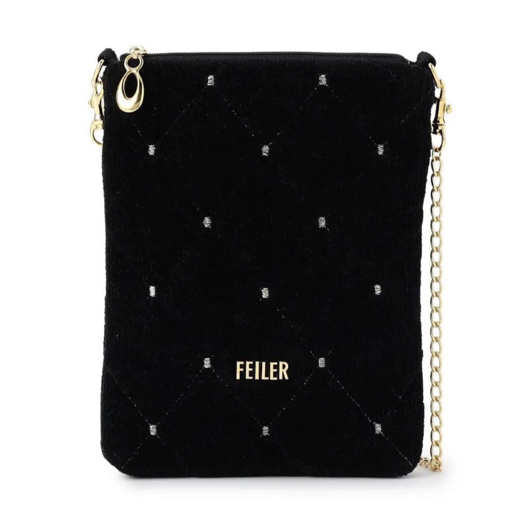 FEILER - 新品 フェイラー ユニ チェーンポシェット ブラック