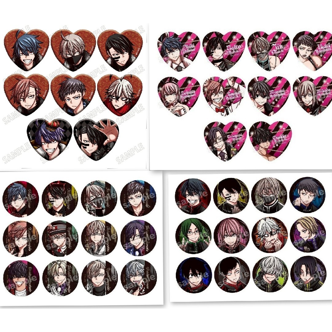 秋田書店 - 桃源暗鬼 缶バッジ バニー ハート缶バッジ 花魁坂 淀川