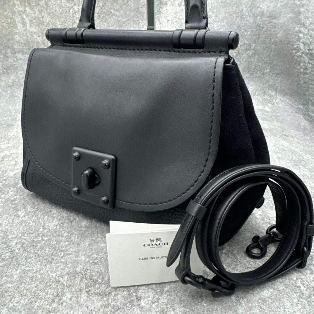 美品 コーチ ドリフター ターンロック 2way ブラック 38389