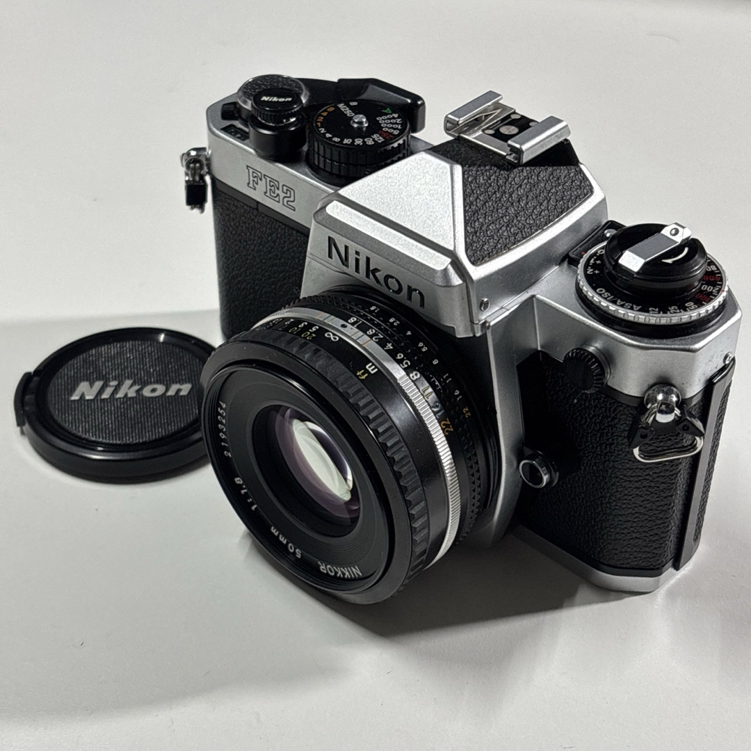 Nikon FE2 シルバー NIKKOR 50mm 1:1.8 レンズ セット ❁完動品❁Nikon