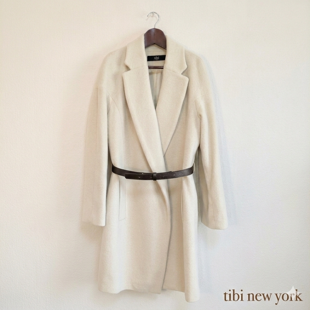 tibi - 【未使用美品】tibi NEW YORK ベルト付きロングコート ウール