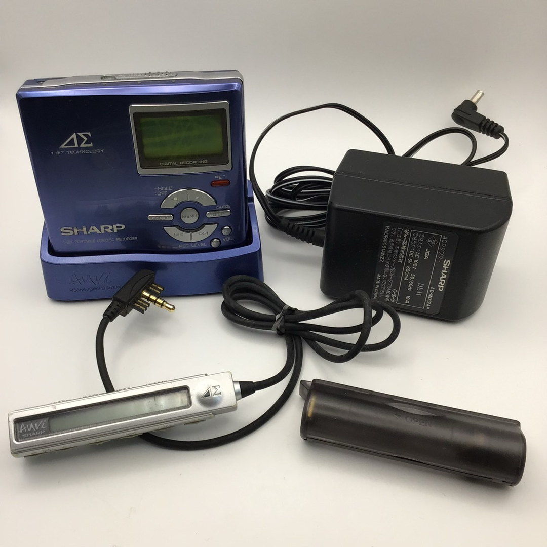 SHARP - 動作品 SHARP MD-DR7 MDプレーヤー シャープ ブルーの通販 by