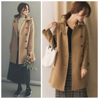 URBAN RESEARCH DOORS - 新品タグ付◇ グレー ウールノーカラーミドル