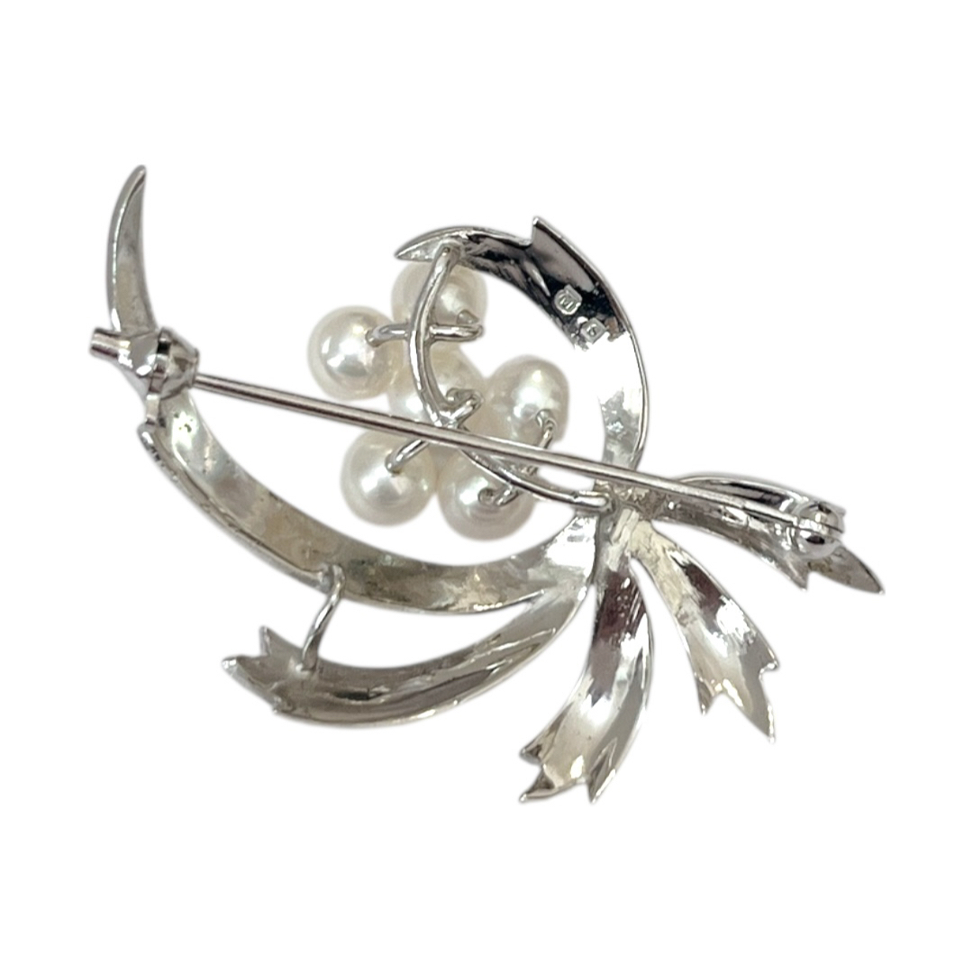 MIKIMOTO - 【極美品】MIKIMOTO パールブローチ リーフ お花 アコヤ