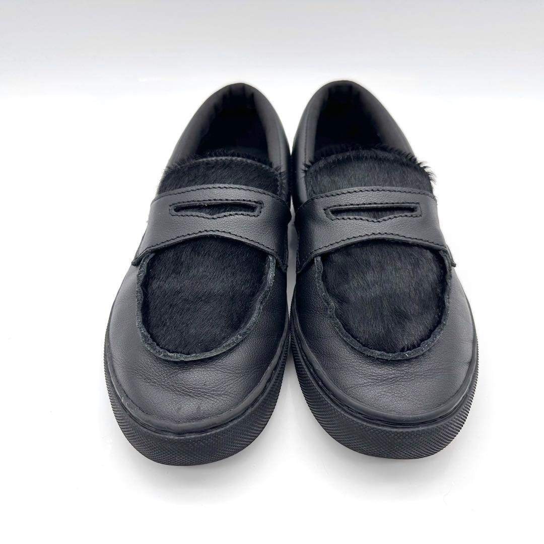 VANS - VANS ローファー ブラック レザー ハラコ コイン 24cmの通販 by