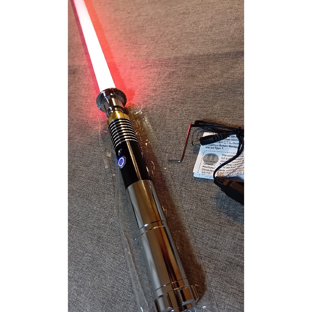 合金製ライトセーバー ルーク仕様 SWギミック 振動 音 光 usb充電 新品