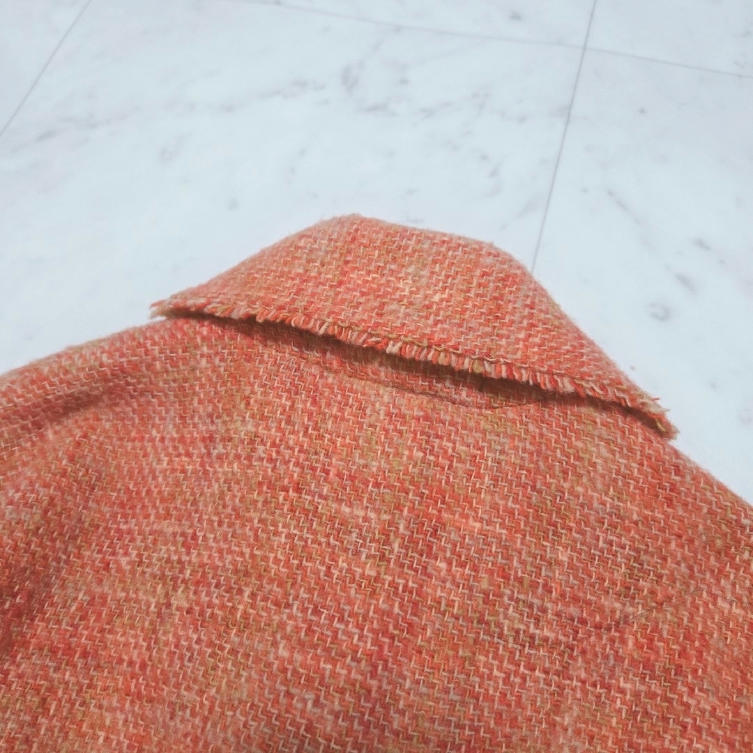 45R - 【希少】45R Badou-R ツイードジャケット ウール 革紐 フリンの