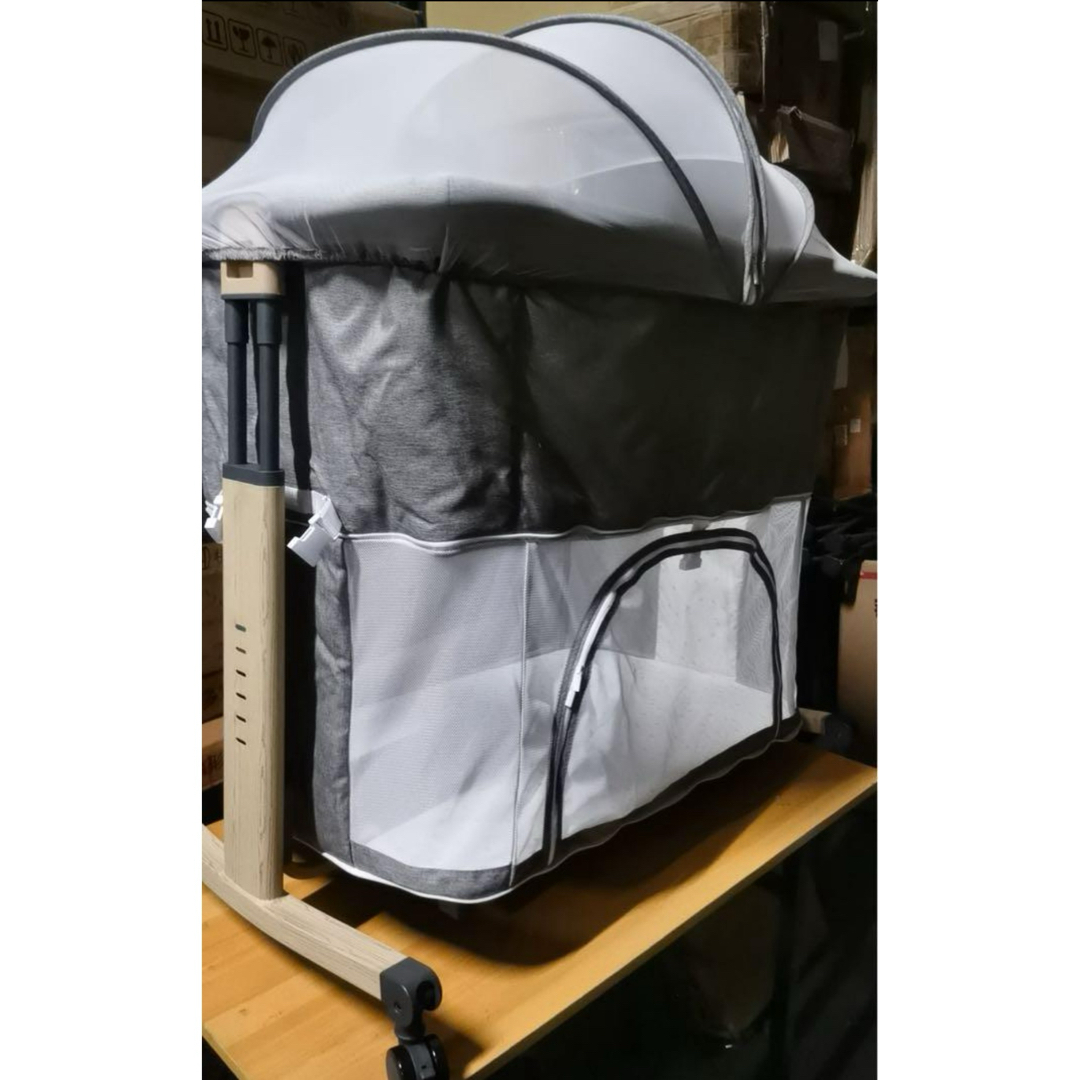 新品正規品HZDMJベビーベッド 添い寝折りたたみハイローベッド08C-G