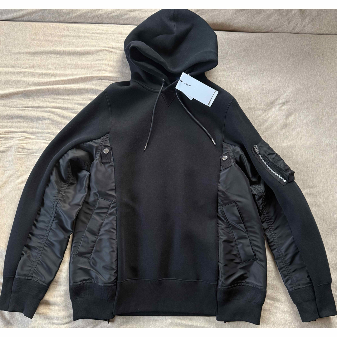 sacai - 25AW新品 sacai スポンジ スウェット パーカー ドッキング MA