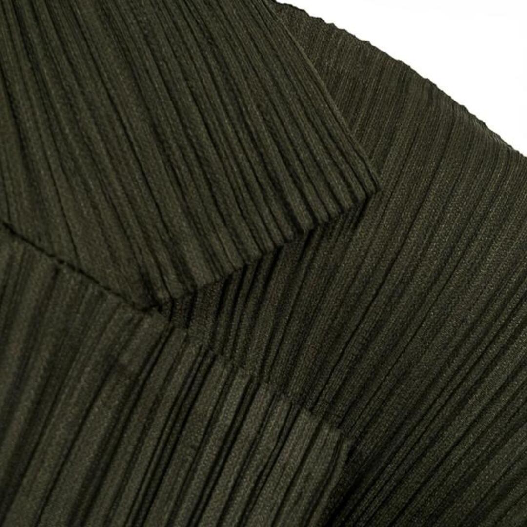 PLEATS PLEASE オリーブグリーン 長袖カーディガン PLEATS PLEASE
