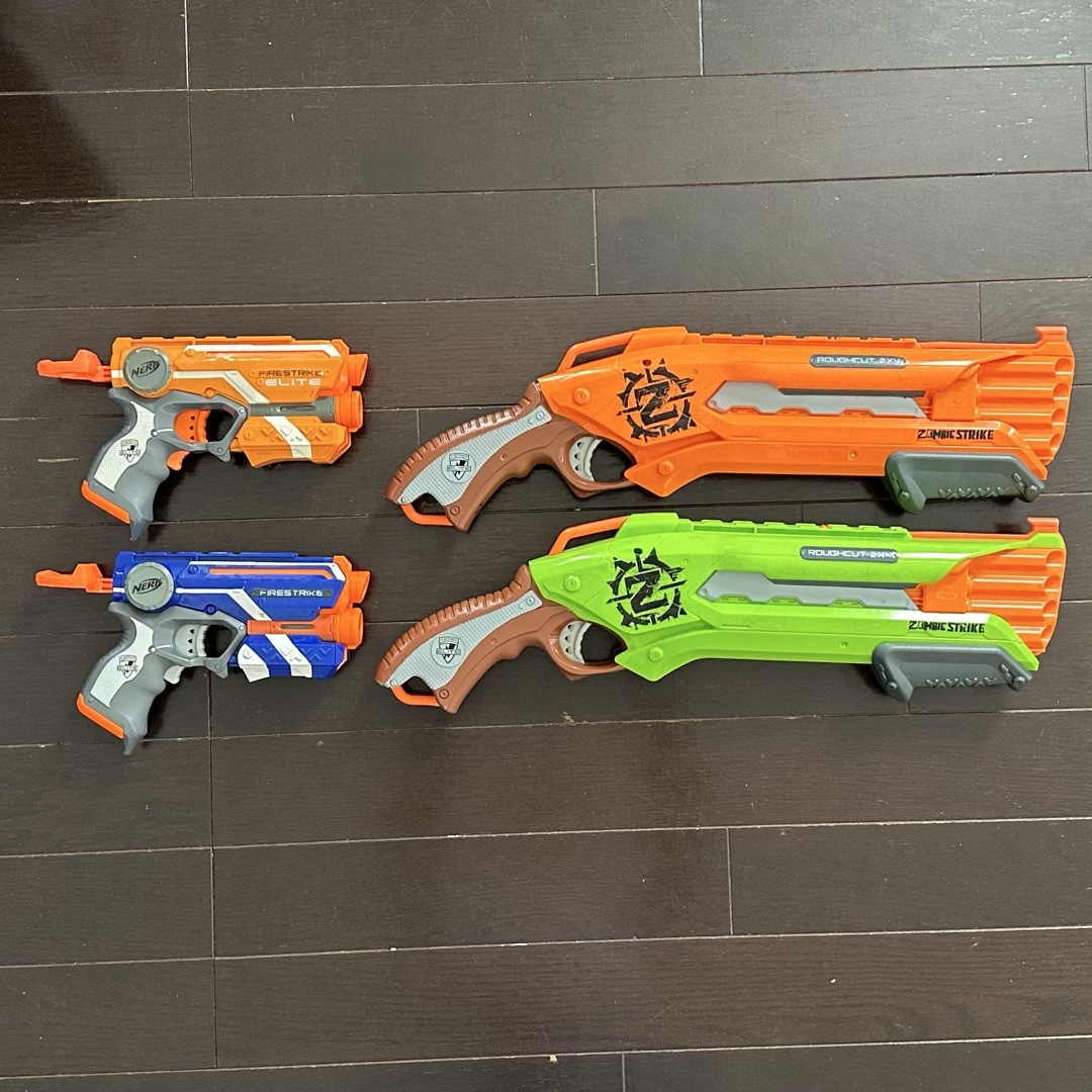 NERF - ナーフ ゾンビストライク ラフカット 2X4 オレンジ グリーン 2