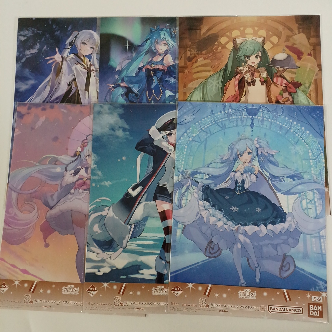 一番くじ 雪ミク ALL STARS S賞 ミクオールスターズ クリアポスターの