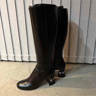 MIU MIU - 美品 miumiu ミュウミュウ パテント ロングブーツの通販 by
