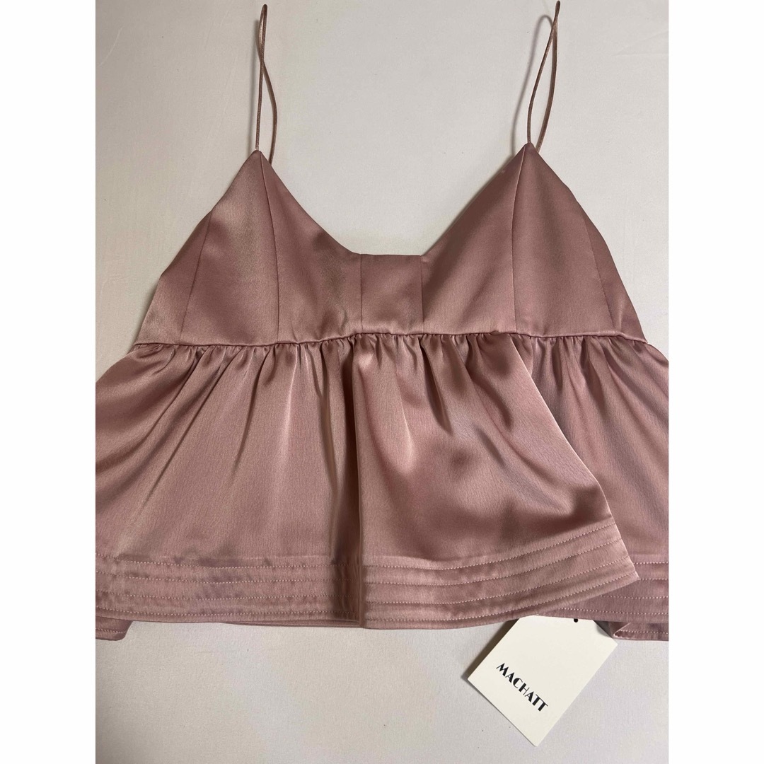 超美品【machatt】ピンクサテンキャミソール machatt ピンクサテン