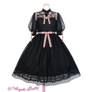 Angelic Pretty（ひざ丈ワンピース ・ ブラック/黒色系）のフリマ
