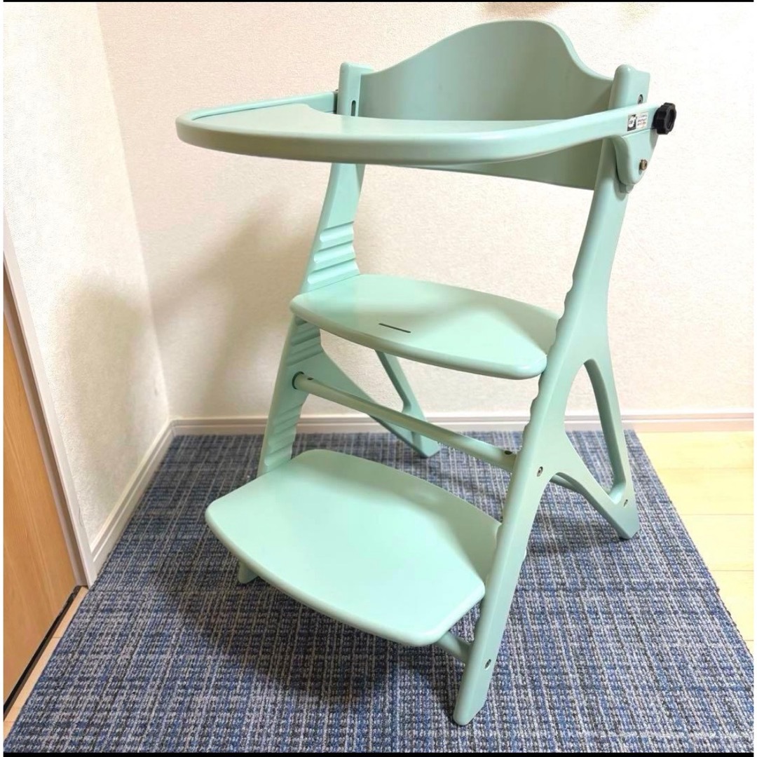 大和屋 アッフルチェア ハーブグリーン ハイチェア 大和屋 yamatoya