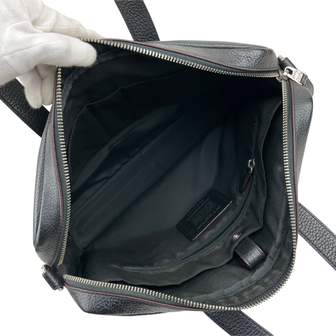 極美品✨COACH シボ革 ビジネスバッグ レザー A4可 ブラック COACH - ✨極