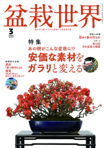 盆栽世界｜定期購読で送料無料 - 雑誌のFujisan