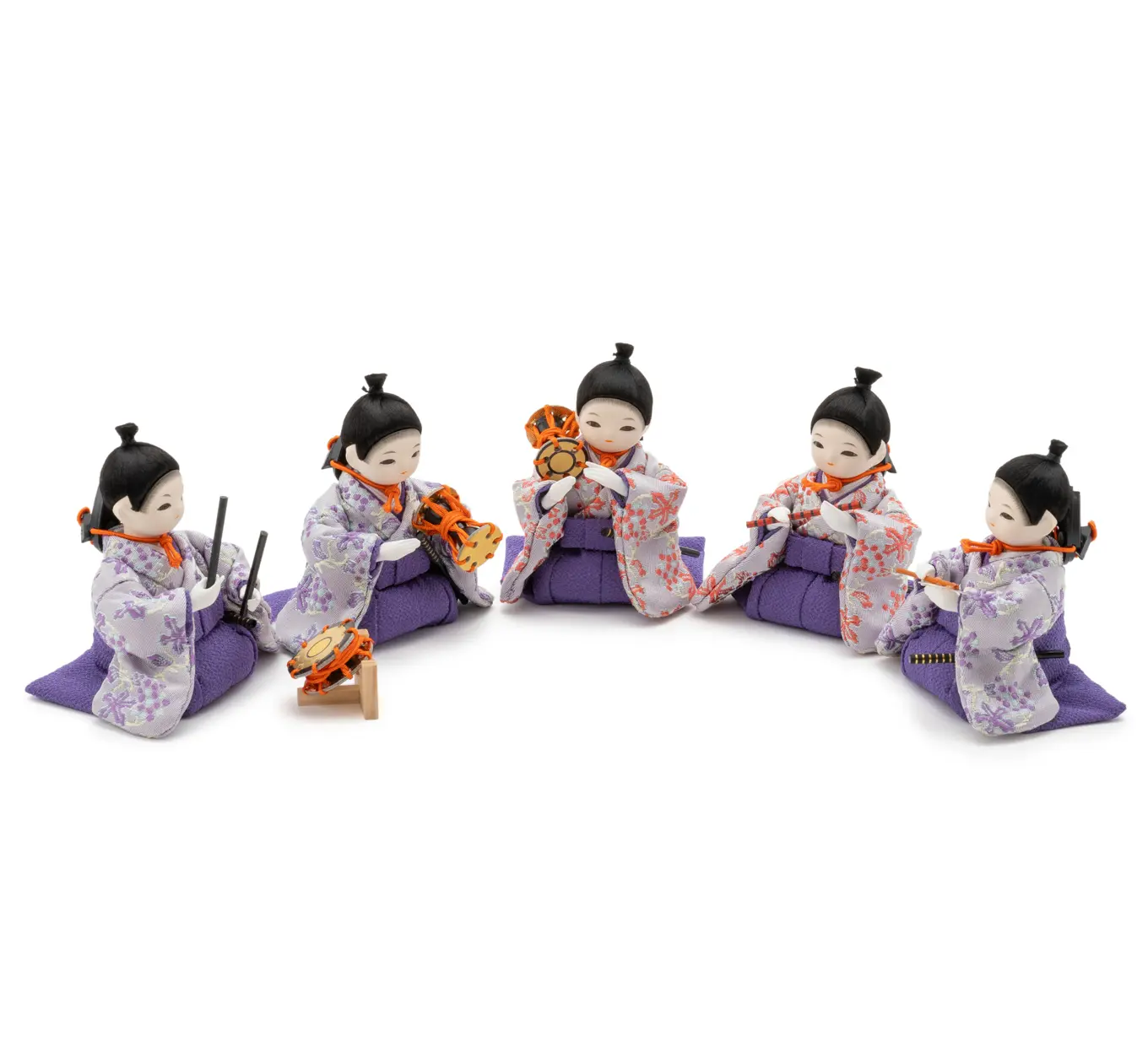 雛人形「ことこと 五人囃子 衣装着・華ぶどう」｜雛人形の通販 ふらここ