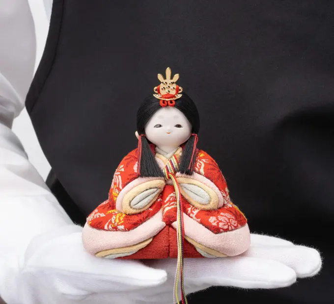 雛人形「ほのほの 相鳥花菱文・紅色（WEB限定）」｜雛人形の通販 ふらここ