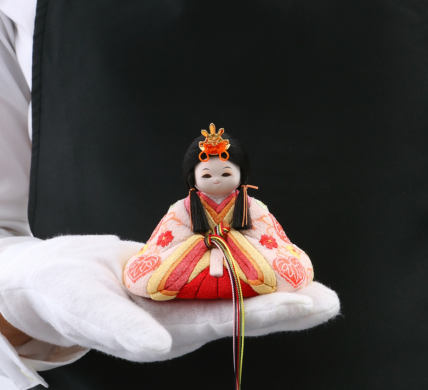 雛人形「まいまい 京刺繍・葵に花・桜色」｜雛人形の通販 ふらここ